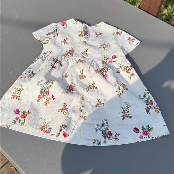 2/3T girls Zara Floral Print ribbed Baby Dress 100% cotton made in Spain - Picture 6 of 9